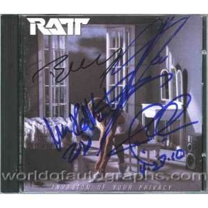  Ratt Signed Invasion of Your Privacy CD 