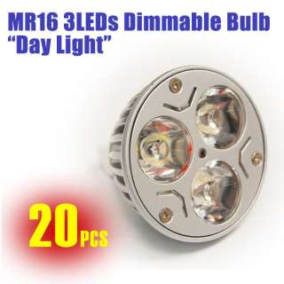 20pcs DIMMABLE Day Light LED MR16 BULB 3x2 LED light Lighting Bulb 12V 