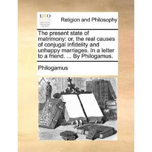   unhappy marriages. In a letter to a friend.  By Philogamus