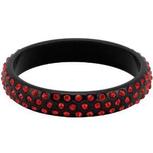 Black Red Bangle Bracelet 