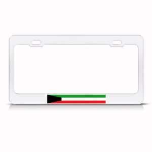  Kuwait Kuwaiti Flag Country Metal License Plate Frame Tag 