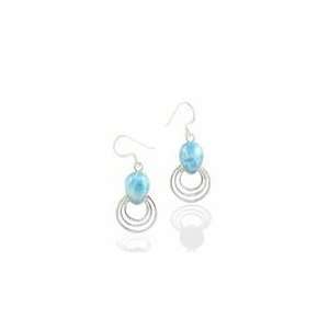  Circle Out Larimar Earrings Jewelry