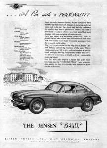 1956 Jensen 541 Sports Car Original Ad  
