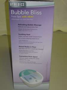 NEW Homedics Bubble Bliss Foot Spa With Heat & Bubbles  
