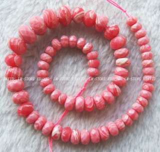 10x14mm Pink Rhodochrosite Graduated Faceted Rondelle B  