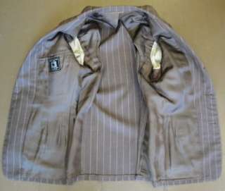 Mens Vintage   1940s Brown PinStripe Gangster Suit  