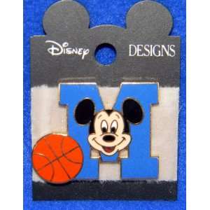  Mickey Mouse Block M Basketball Pin Disney Designs 