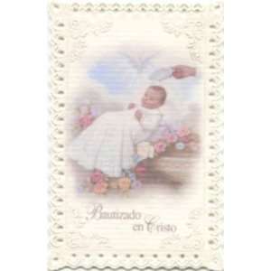 Baptism   Infant Lace Holy Card (NS731)   Spanish