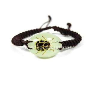   Genuine Bug Insect Lucite Bracelet Spotted Beetle 