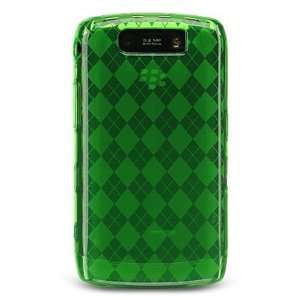  Blackberry Storm 2 9550 Candy Skin Case   Green Check 