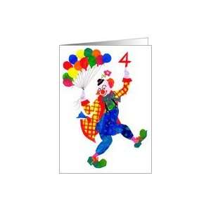  Clown 4 yr old Birthday Card Card Toys & Games