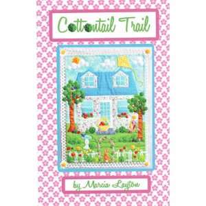  Cottontail Trails spring wall quilt pattern, embellished 