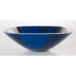 DeNovo Blue Prism Square Glass Vessel Sink  