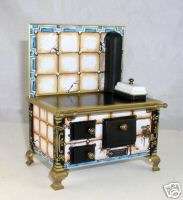 Schopper Old Fashioned Dollhouse Stove w/ Antiqued Tile  