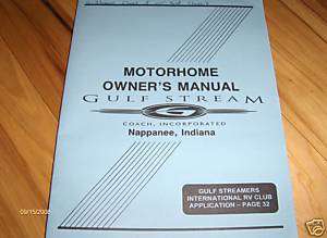 2007 2008 Gulf Stream Motorhome Owners Manual  