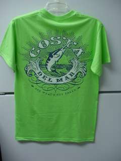 NEW COSTA DEL MAR CLASSIC LIME GREEN T SHIRT SIZE LARGE  