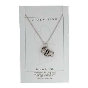  Clayvision Year of the Hula Pig/Boar Necklace Jewelry
