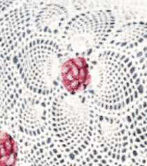 Crochet MOTIF BLOCK Rose Pineapple Bedspread Pattern  