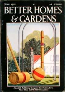 1932 Croquet Better Homes & Gardens Complete Magazine   