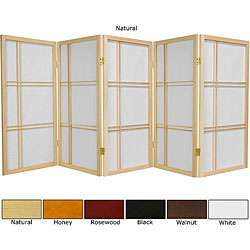 Spruce Wood 36 inch Double Cross 5 panel Room Divider (China 