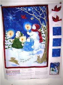 New Snowman Panel Fabric Christmas Xmas Holiday Winter  