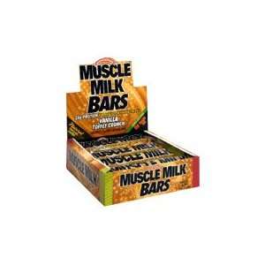 Muscle Milk Bars Vanilla Toffee Crunch   73 grams/ 8 bar