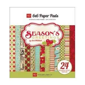 Echo Park Paper Seasons Greetings Double Sided Cardstock Pad 6X6 24 