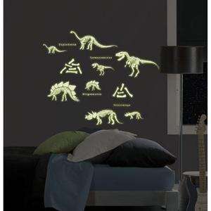   24 BiG Wall Stickers Glow in the Dark SKELETONS Room Decor Decals BR2