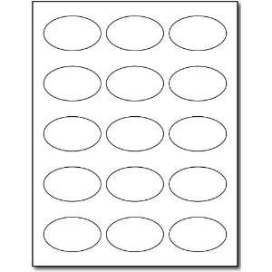  Oval Labels 1 7/16 X 2 3/8   20 Sheets / 300 Labels 
