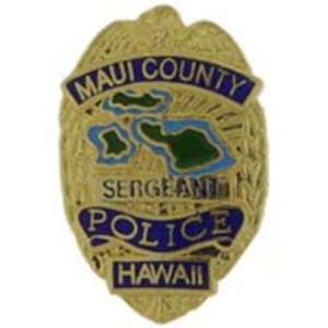  Maui County Police Sergeant Badge Pin 1 Arts, Crafts 