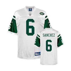 Mark Sanchez Authentic Reebok White Road New York Jets Jersey Size 48 