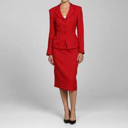 First Lady Womens Red 2 piece Suit Set  