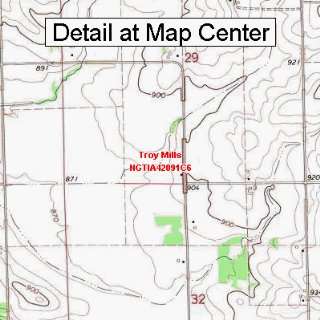 USGS Topographic Quadrangle Map   Troy Mills, Iowa (Folded/Waterproof 