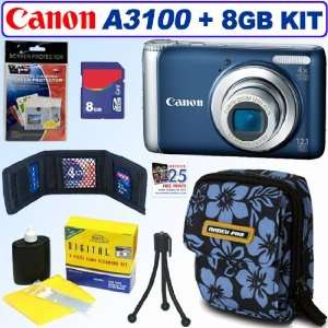  Canon PowerShot A3100IS 12.1 MP Digital Camera (Blue 