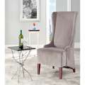 Tall Grey Fabric Dining Chairs (Set of 2)  