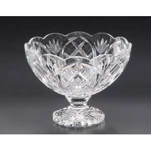  Cathedral Compote Scalloped Crystal Bowl
