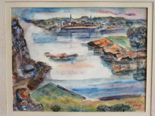   1940 painting WPA Gloucester Rockport MA artist Leger pupil  