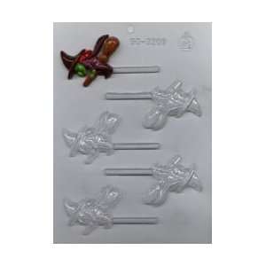 Witch On Broom Pop Candy Mold  Grocery & Gourmet Food