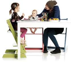 Allows your child to sit at the table and interact with the family 