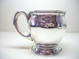   STERLING SILVER 925 HOLLOWARE LARGE HANDLE BABY CUP W/ MONOGRAM  