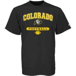  Russell Colorado Buffaloes Black Football T shirt Sports 