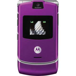New Motorola RAZR V3 Unlocked AT&T T mobile Cell Phone Purple Free 