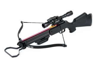 150 lb Black Hunting Crossbow Archery Bow + 4x20 Scope +12 Arrows 
