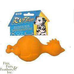 JW Pet Ruffians Rubber Dog Toy (Chicken, 6 Inches)  