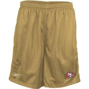  Reebok San Francisco 49ers Gold Youth Coaches Mesh Shorts 