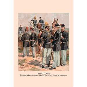  Officers & Enlisted Men, Cavalry, Artillery, Infantry 