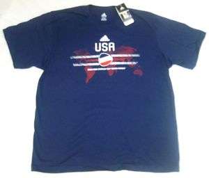 FIFA World Cup Soccer Team USA Mens T Shirt Blue New  