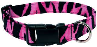 Pink Zebra Designer Dog Collar  