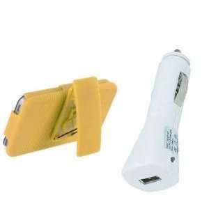(TM) Brand   Yellow Slide Case With Belt Clip Swivel Holster 