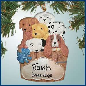  Personalized Christmas Ornaments   Dog Lovers Ornament 